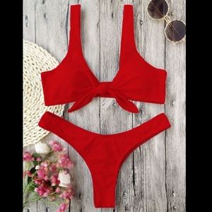 Red Bow Tie Bikini